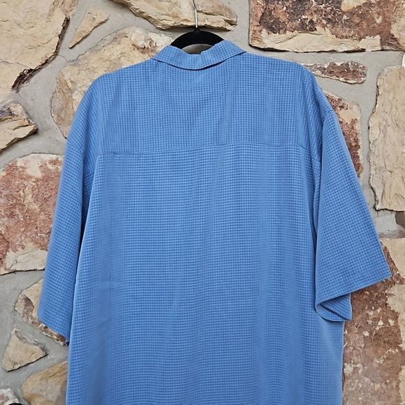 Pineapple Connection Men's Blue and White Short Sleeve Button Down Sz XL - Picture 6 of 12